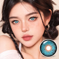 Electric Halo Blue Yearly Colored Contacts