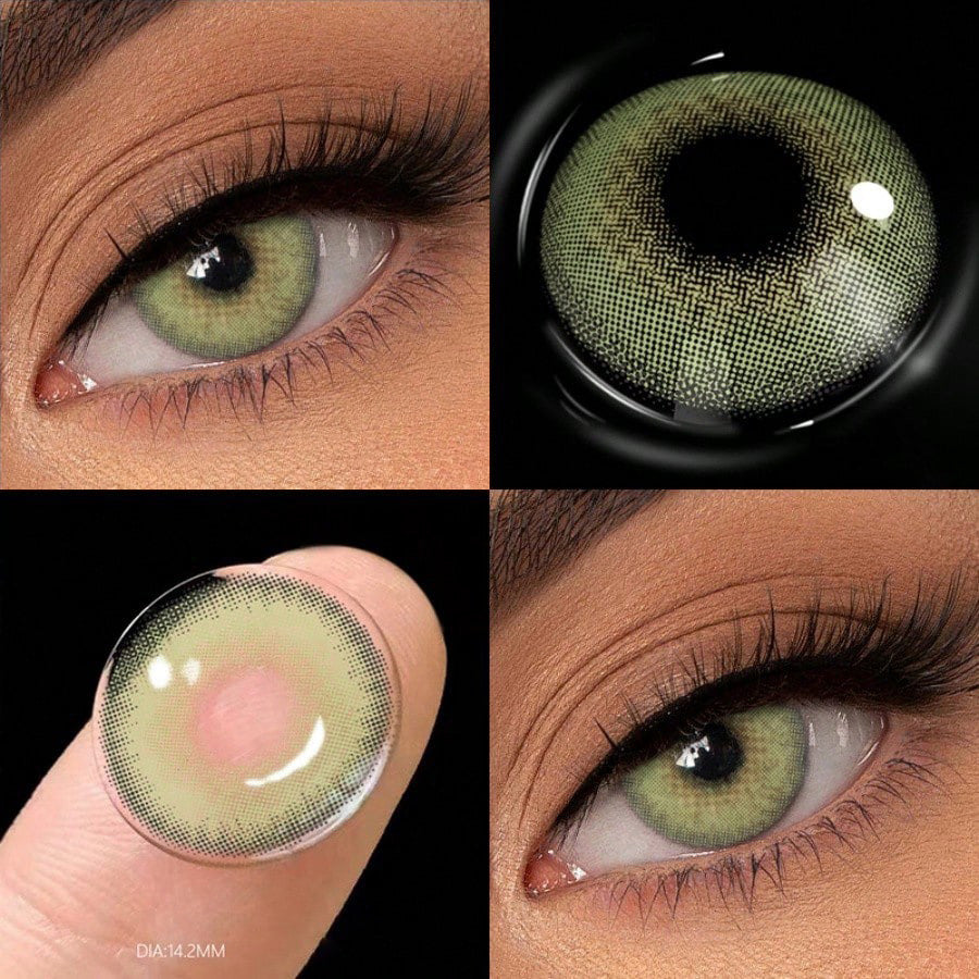 Lime Glow Yearly Colored Contacts