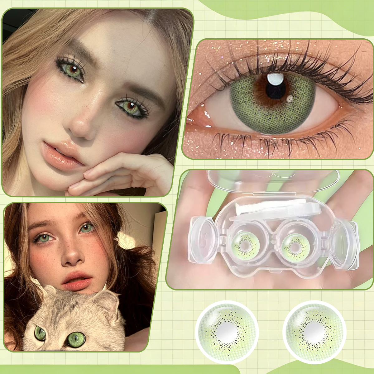 Lime Veil Green Yearly Colored Contacts