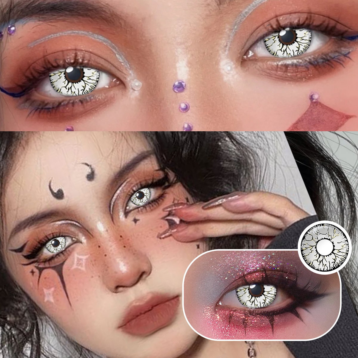 Phantom Vein White 6-Month Colored Contacts