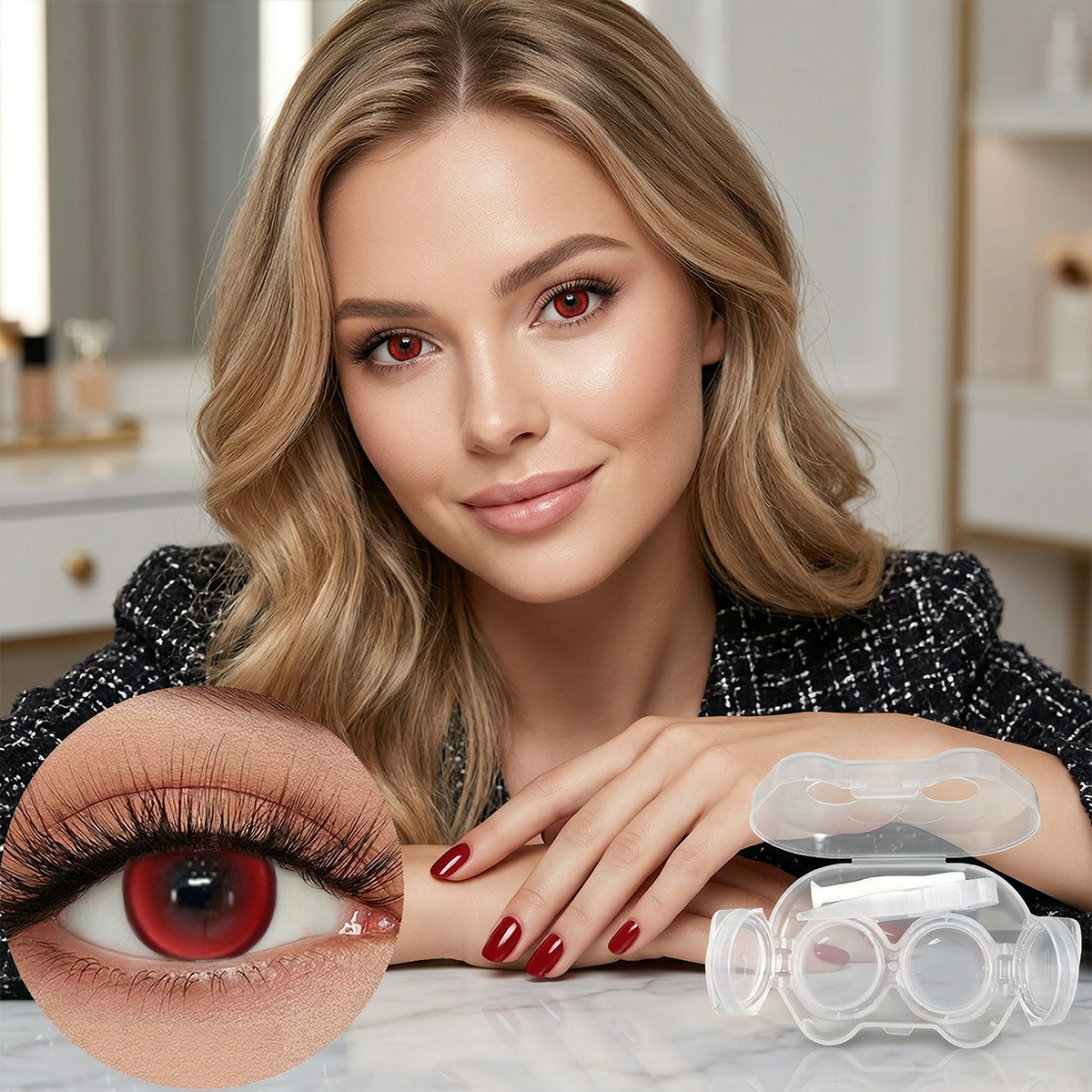 Ruby Halo Red 6-Month Colored Contacts