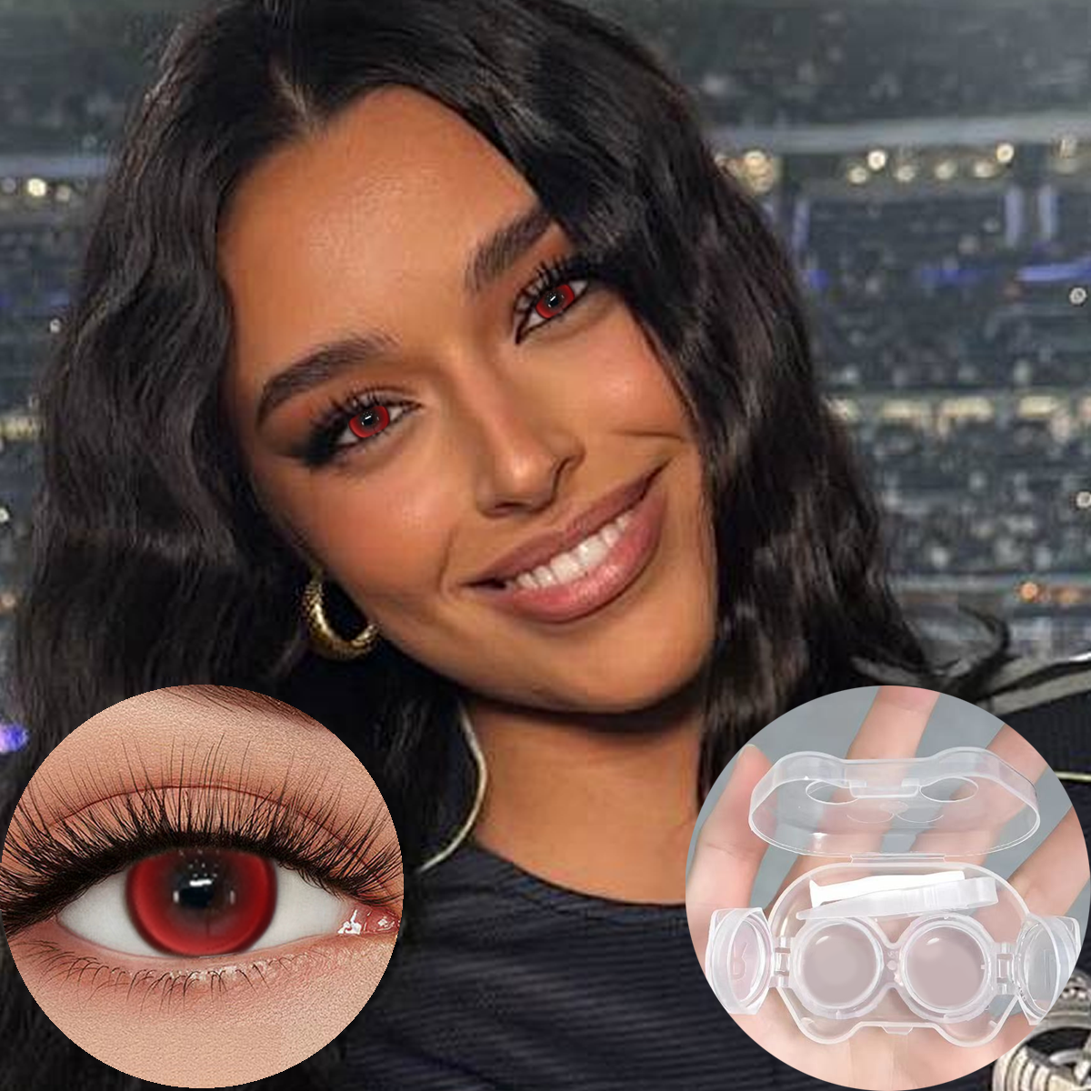 Ruby Halo Red 6-Month Colored Contacts