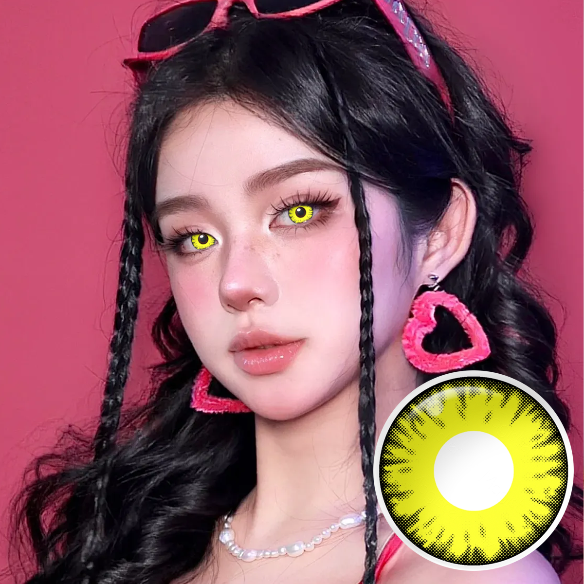 Solar Halo Yellow 6-Month Colored Contacts