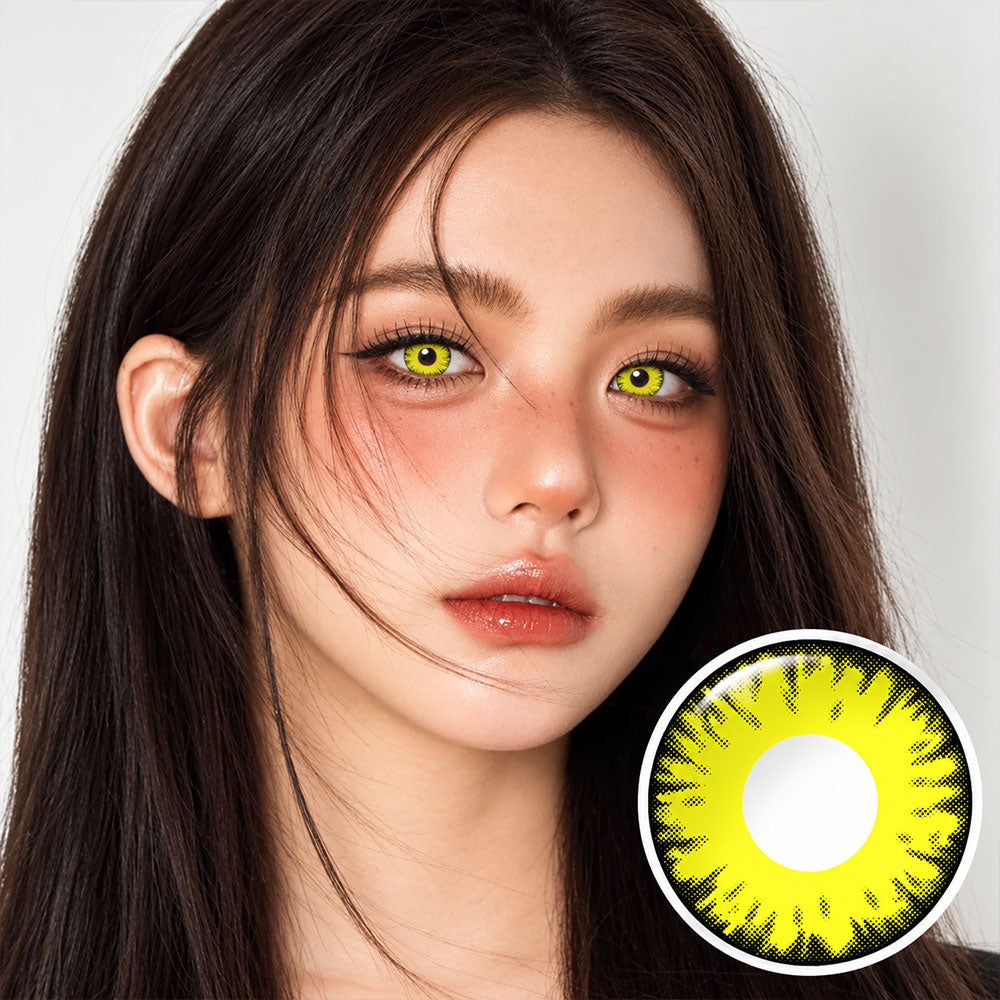 Solar Halo Yellow 6-Month Colored Contacts