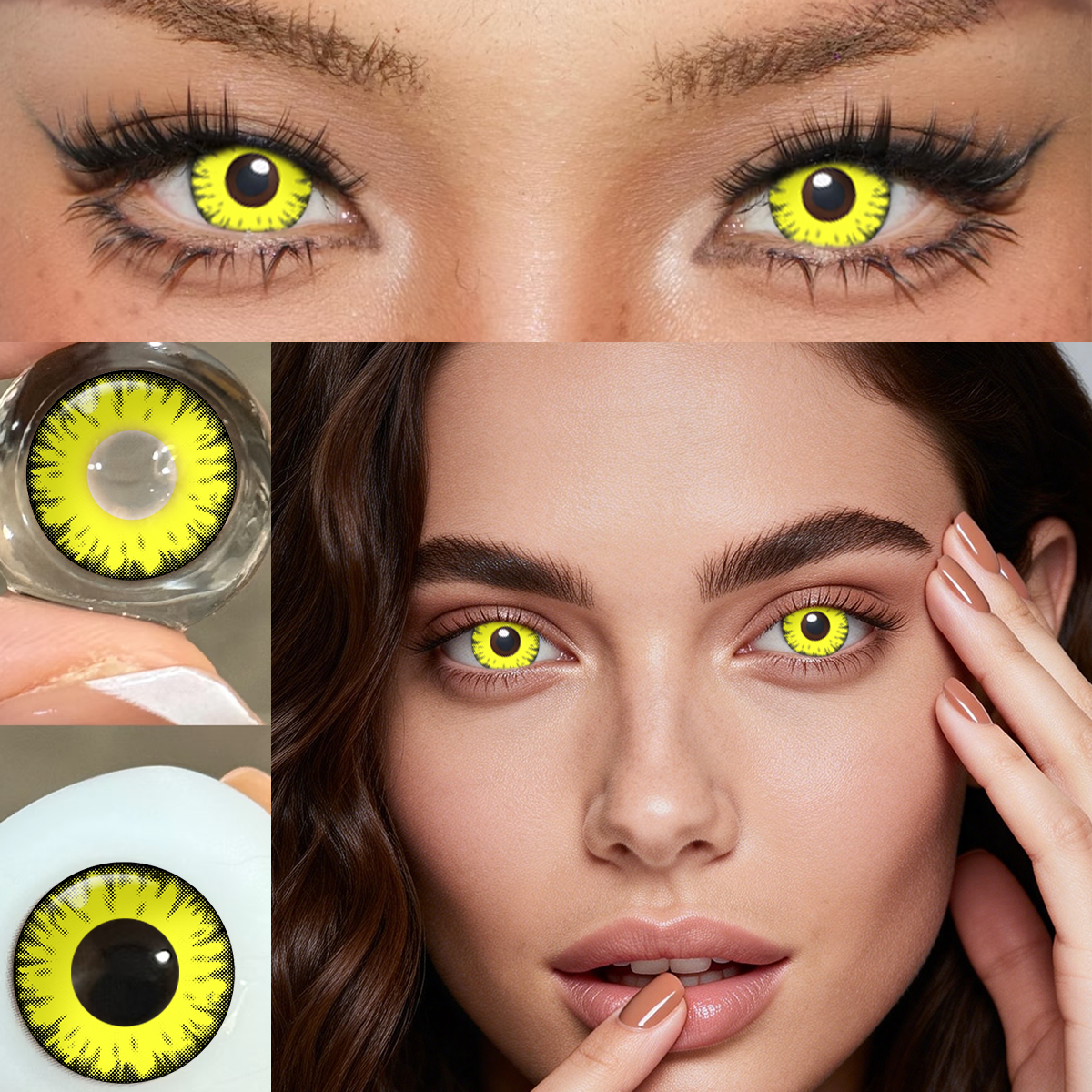Solar Halo Yellow 6-Month Colored Contacts