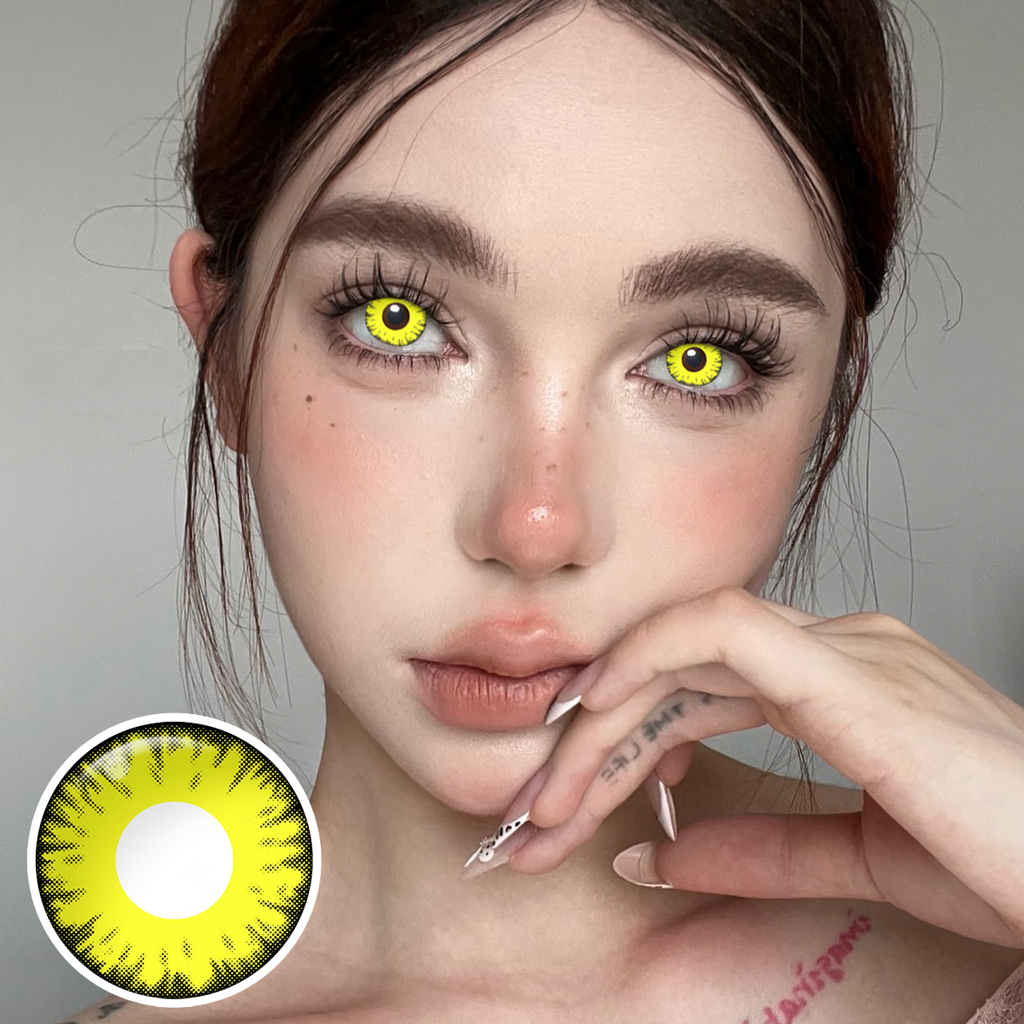 Solar Halo Yellow 6-Month Colored Contacts
