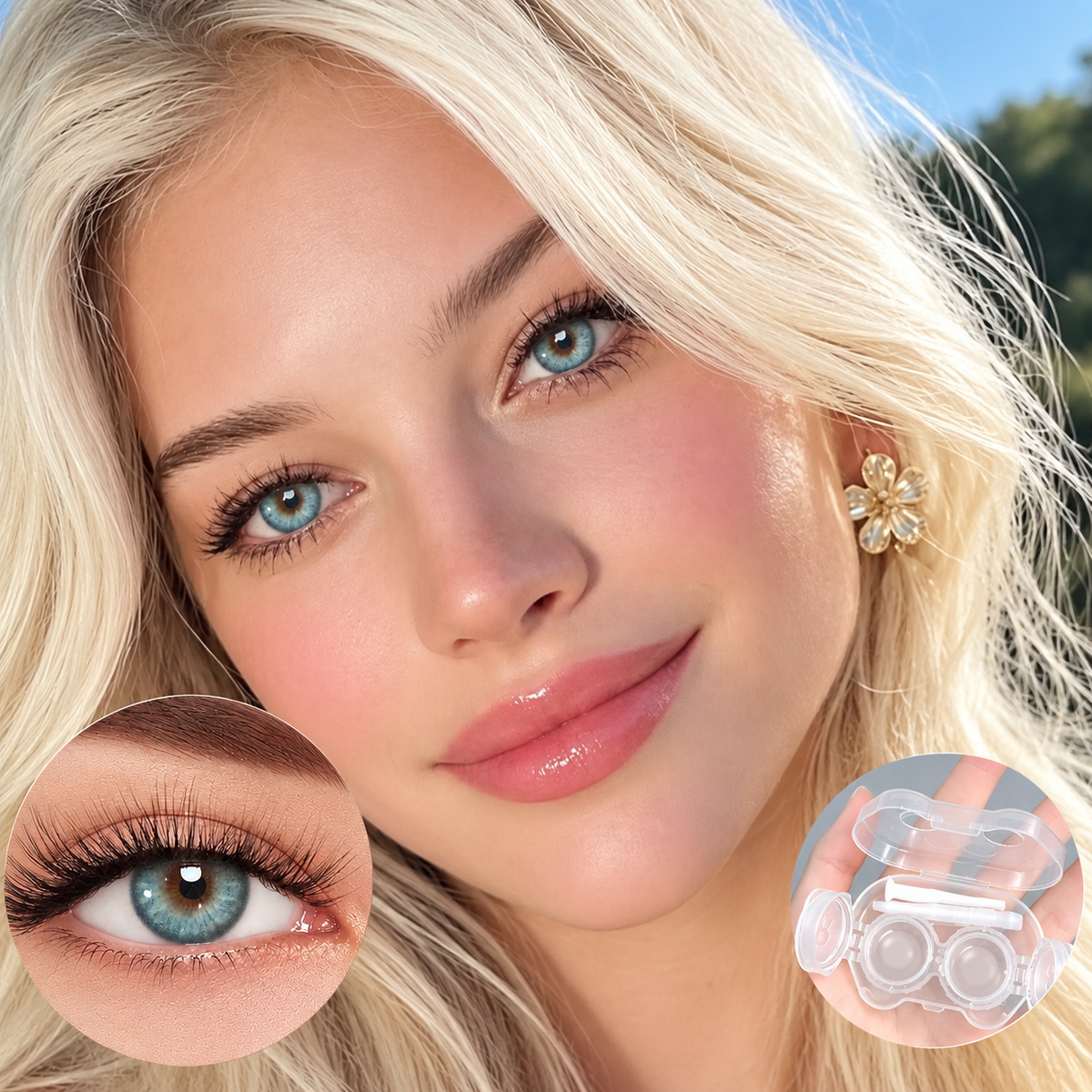 Arctic Halo Blue 6-Month Colored Contacts